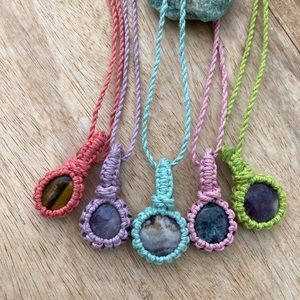 Macrame Necklace {Spring Colors}